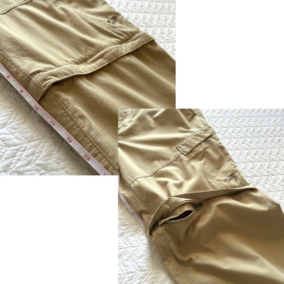 Under Armour Offshore Fishing Guide Khaki Pants/Zip-off Shorts Loose Mens 32 - Picture 7 of 14